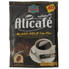پودر قهوه علی کافه مدل بلک گلد 44 ساشه 25 گرمی – کارتن 20 عددی