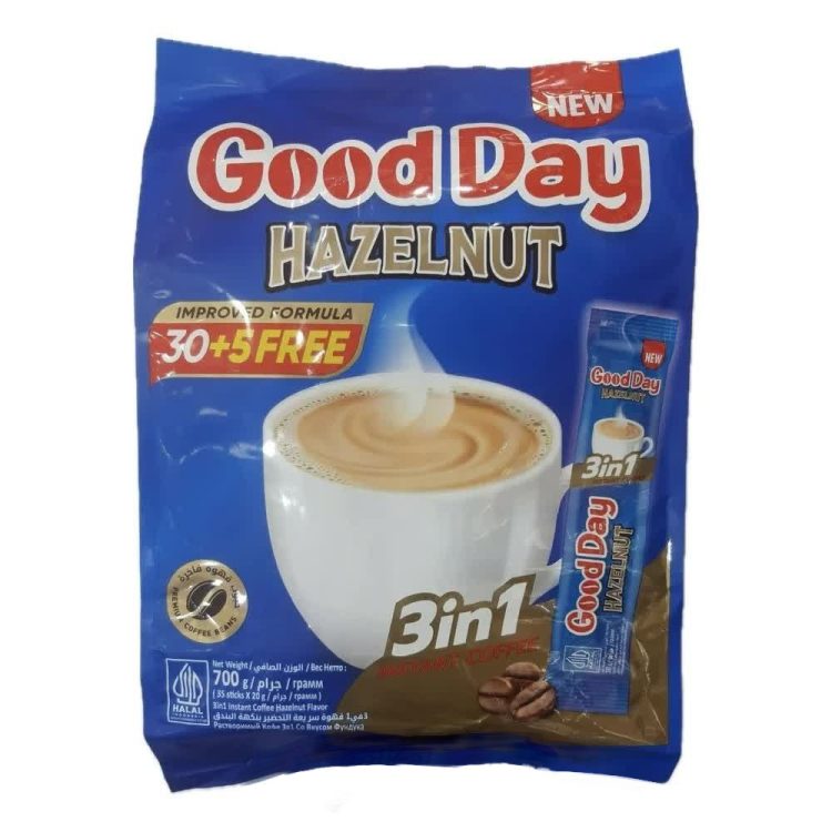 پودر قهوه گود دی طعم فندق 35 ساشه 20 گرمی – کارتن 12 عددی